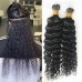 Human Hair I Tip Hair Extensions Deep Curly
